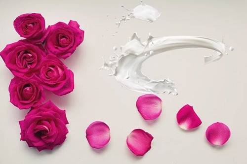milk and rose petals lip mask