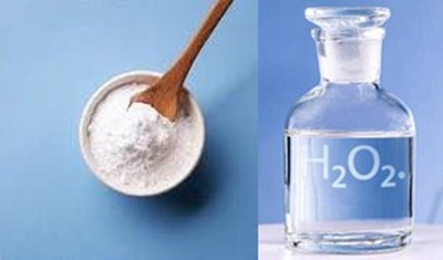 Hydrogen Peroxide and Baking Soda and Paste for skin whitening